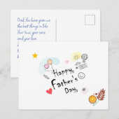 Fijne Vaderdag! met de hand getekend Briefkaart (Voorkant / Achterkant)