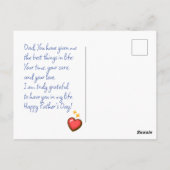 Fijne Vaderdag! met de hand getekend Briefkaart (Achterkant)