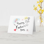 Fijne Vaderdag! met de hand getekend Kaart (Gele Bloem)
