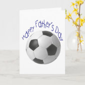 Fijne Vaderdag met Football kunst Kaart (Gele Bloem)