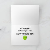 Fijne Vaderdag met tennisbal Kaart (Binnen)