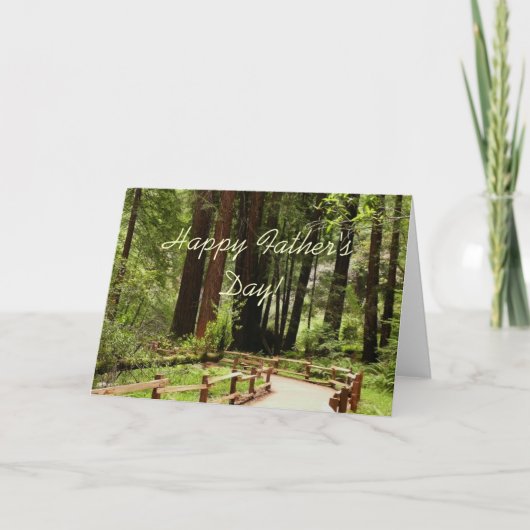 Fijne Vaderdag Muir Woods Path Card Kaart (Voorkant)
