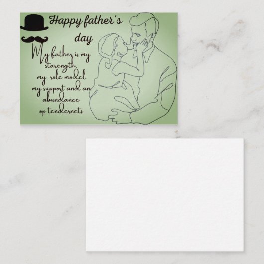 Fijne Vaderdag Notitiekaartje (Voorkant / Achterkant)