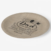 Fijne vaderdag nummer 1 Eén pap monogram Logo Papieren Bordje (Gekanteld)