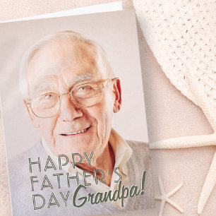 Fijne Vaderdag opa! Moderne eenvoudige groet Kaart