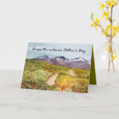 Fijne Vaderdag over de Miles Desert Hills Kaart (Gele Bloem)