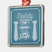 Fijne vaderdag Pap bedankt voor het beste. Metalen Ornament (Links)