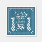 Fijne vaderdag Pap bedankt voor het beste. Servet (Voorkant)