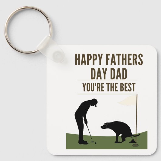 Fijne Vaderdag Papa Je bent de Beste Sleutelhanger (Voorkant)
