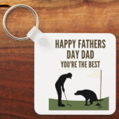 Fijne Vaderdag Papa Je bent de Beste Sleutelhanger (Voorkant)