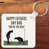 Fijne Vaderdag Papa Je bent de Beste Sleutelhanger (Achterkant)