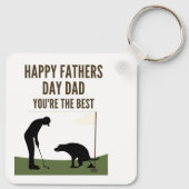 Fijne Vaderdag Papa Je bent de Beste Sleutelhanger (Achterkant)
