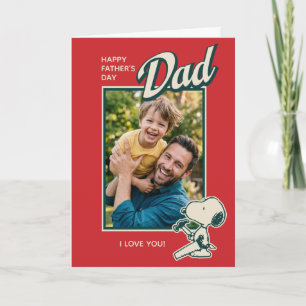Fijne Vaderdag   Snoopy Papa Aanpasbare Foto Kaart