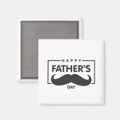 Fijne Vaderdag snor | Magneet (Voorkant / Achterkant)