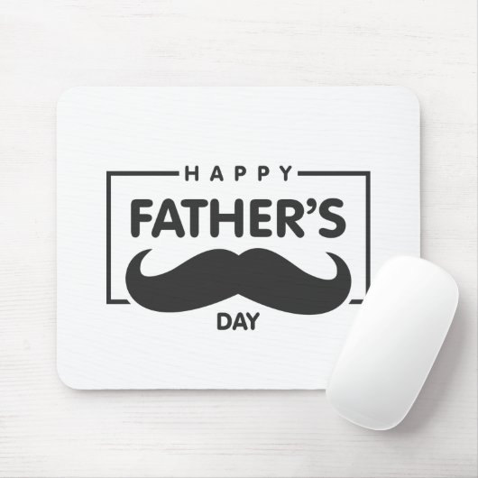 Fijne Vaderdag snor | MUISMAT (Met muis)