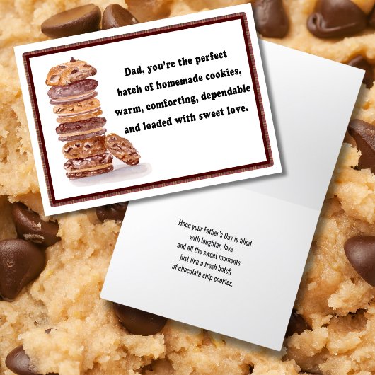 Fijne Vaderdag stapel chocoladekoekjes Feestdagen Kaart