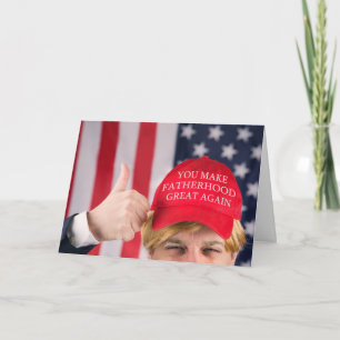 Fijne Vaderdag Trump Hoed Kaart