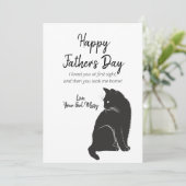 Fijne Vaderdag van Cat Feestdagenkaart (Staand voorkant)
