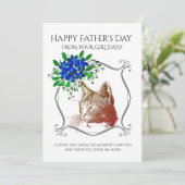 Fijne Vaderdag van de Cat Custom foto Feestdagenkaart (Staand voorkant)