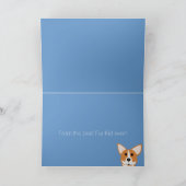 Fijne Vaderdag van de Fur Kind Corgi Kaart (Binnen)