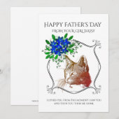 Fijne Vaderdag van de kat Feestdagenkaart (Voorkant / Achterkant)