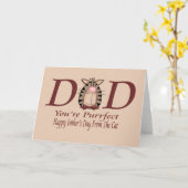 Fijne vaderdag van de kat kaart (Gele Bloem)