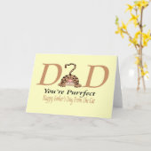 Fijne vaderdag van de kat kaart (Gele Bloem)