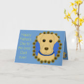 Fijne Vaderdag van de Kind Labrador Kaart (Gele Bloem)