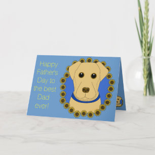 Fijne Vaderdag van de Kind Labrador Kaart