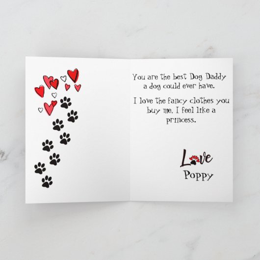 Fijne Vaderdag van je liefdevolle poedel Kaart (Binnen)