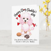 Fijne Vaderdag van je liefdevolle poedel Kaart (Gele Bloem)