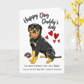 Fijne Vaderdag van je liefdevolle Rottweiler Kaart (Gele Bloem)