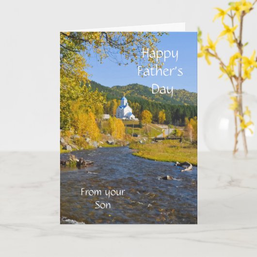 Fijne Vaderdag, van je zoon Kaart (Gele Bloem)