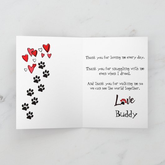 Fijne Vaderdag van uw pit Bull Card Kaart (Binnen)