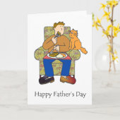 Fijne Vaderdag voor Cat Lover Kaart (Gele Bloem)