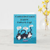 Fijne Vaderdag voor de katten Kaart (Gele Bloem)