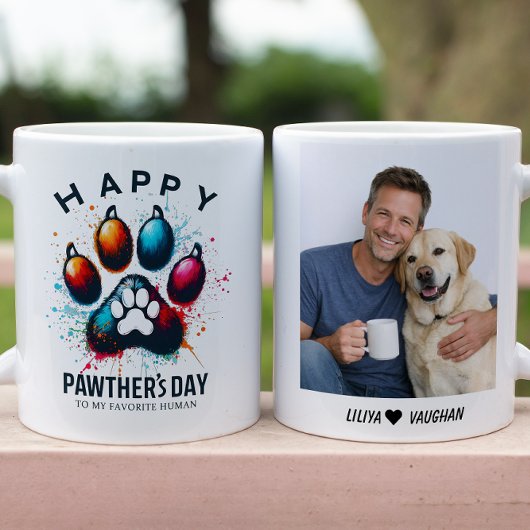 Fijne Vaderdag Waterverf Hond Papa Mok