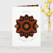 Fijne vaderdag Wenskaart van de Floral Seal Kaart (Gele Bloem)