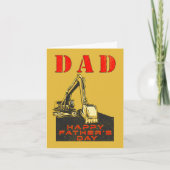 Fijne Vaderdag Zware Apparatuur Bouwer Papa Kaart (Voorkant)