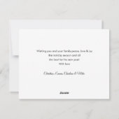 Fijne vakantie! 3 foto, wit, minimaal feestdagenkaart (Achterkant)