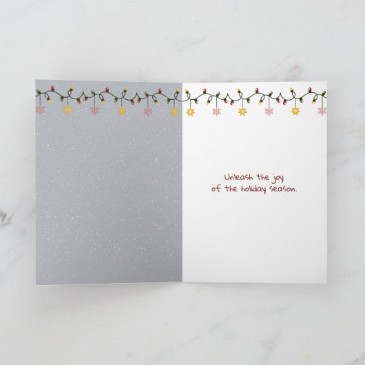 Fijne vakantie Duitse herder in de sneeuw Kaart (Binnen)