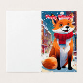 Fijne vakantie foxy kerst Kaart (Buitenkant ongevouwen)