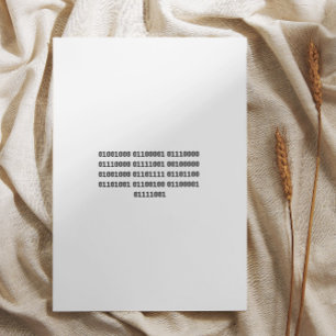 Fijne vakantie in binaire code feestdagenkaart