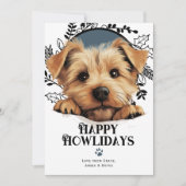Fijne vakantie Norfolk Terrier hond Feestdagenkaart (Voorkant)