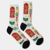 Fijne vakantie Nutcrackers Feestelijk kerstcadeau Sokken (Rechts)