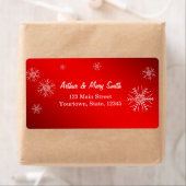 Fijne vakantie op rode achtergrond etiket (Insitu)