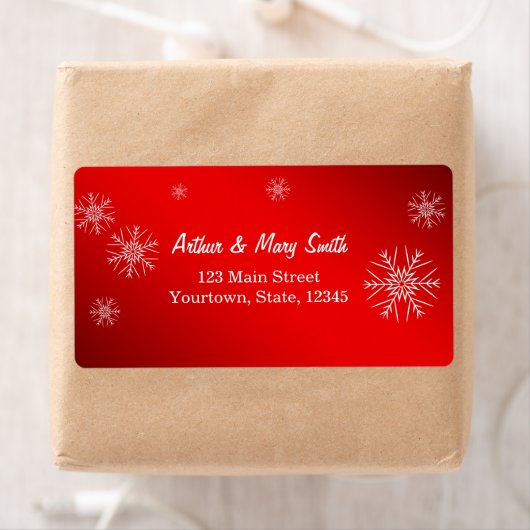 Fijne vakantie op rode achtergrond etiket (Insitu)