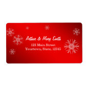 Fijne vakantie op rode achtergrond etiket (Voorkant)