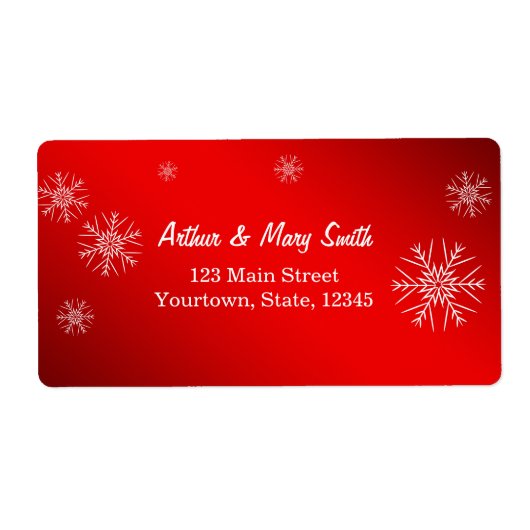 Fijne vakantie op rode achtergrond etiket (Voorkant)