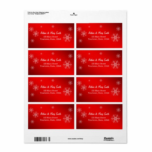 Fijne vakantie op rode achtergrond etiket (Full Sheet)